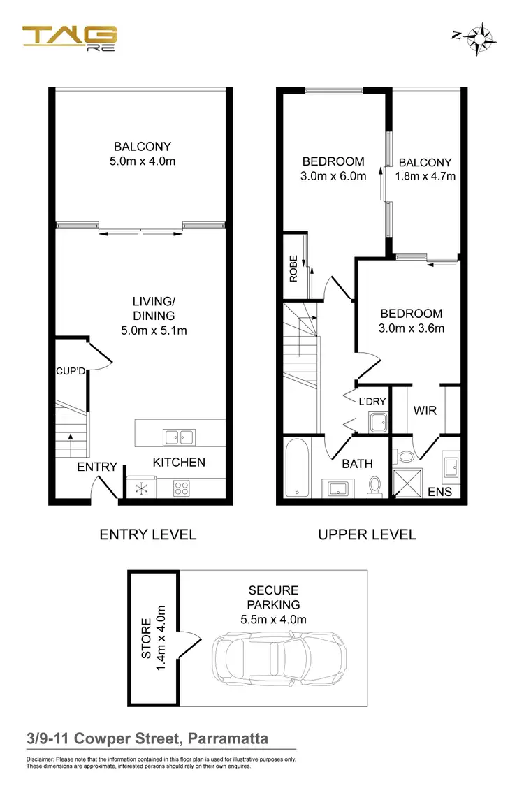 Floorplan of Homely apartment listing, 3/9-11 Cowper Street, Parramatta NSW 2150