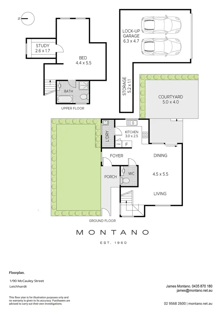 Floorplan of Homely townhouse listing, 1/90 Macauley Street, Leichhardt NSW 2040