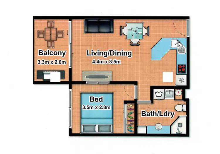 Floorplan of Homely apartment listing, 203/9-11 Blake Street, Port Douglas QLD 4877