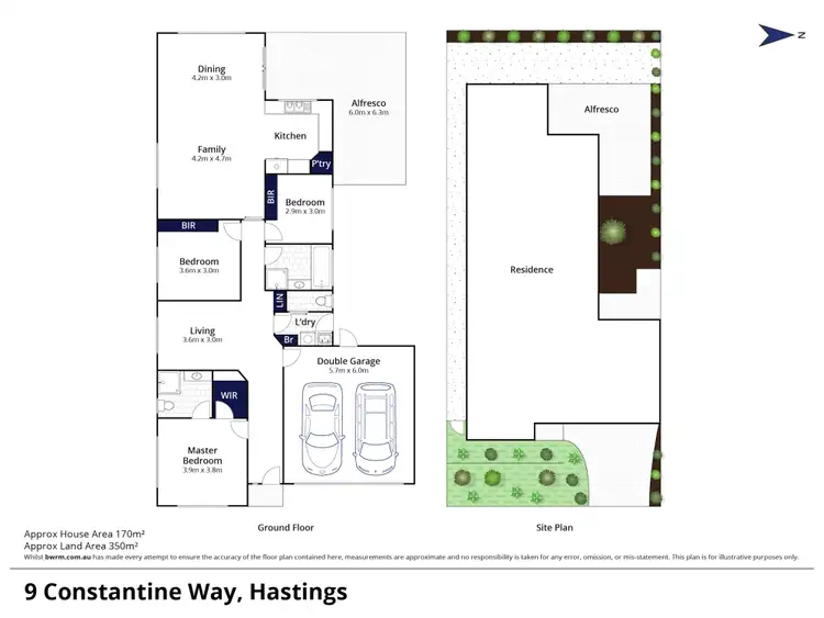 Floorplan of Homely house listing, 9 Constantine Way, Hastings VIC 3915