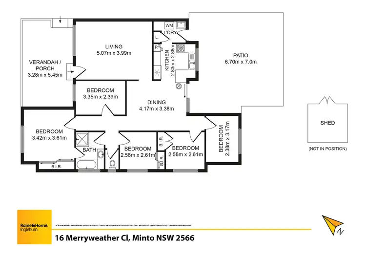 Floorplan of Homely house listing, 16 Merryweather Close, Minto NSW 2566