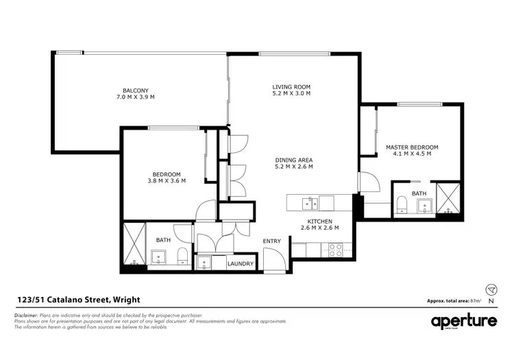 Floorplan of Homely apartment listing, 123/51 Catalano Street, Wright ACT 2611
