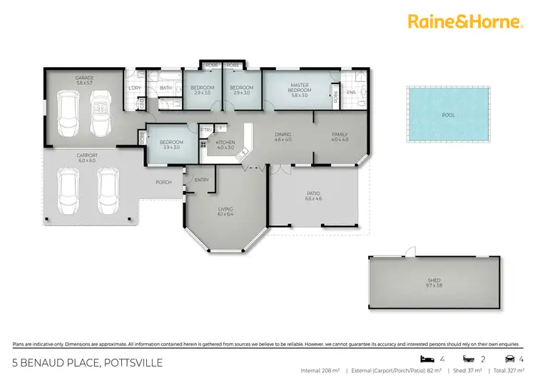 Floorplan of Homely house listing, 5 Benaud Place, Pottsville NSW 2489
