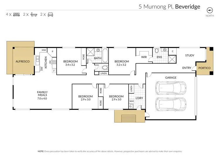 Floorplan of Homely house listing, 5 Murnong Place, Beveridge VIC 3753