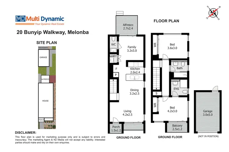 Floorplan of Homely townhouse listing, 20 Bunyip Walkway, Melonba NSW 2765