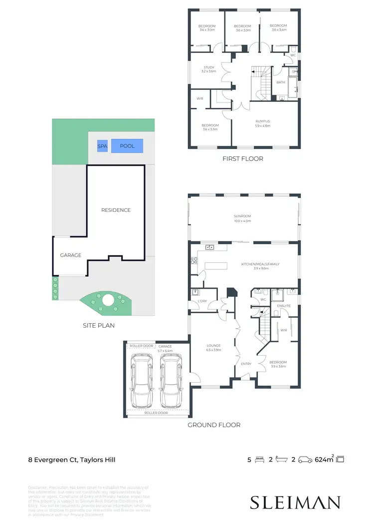Floorplan of Homely house listing, 8 Evergreen Court, Taylors Hill VIC 3037