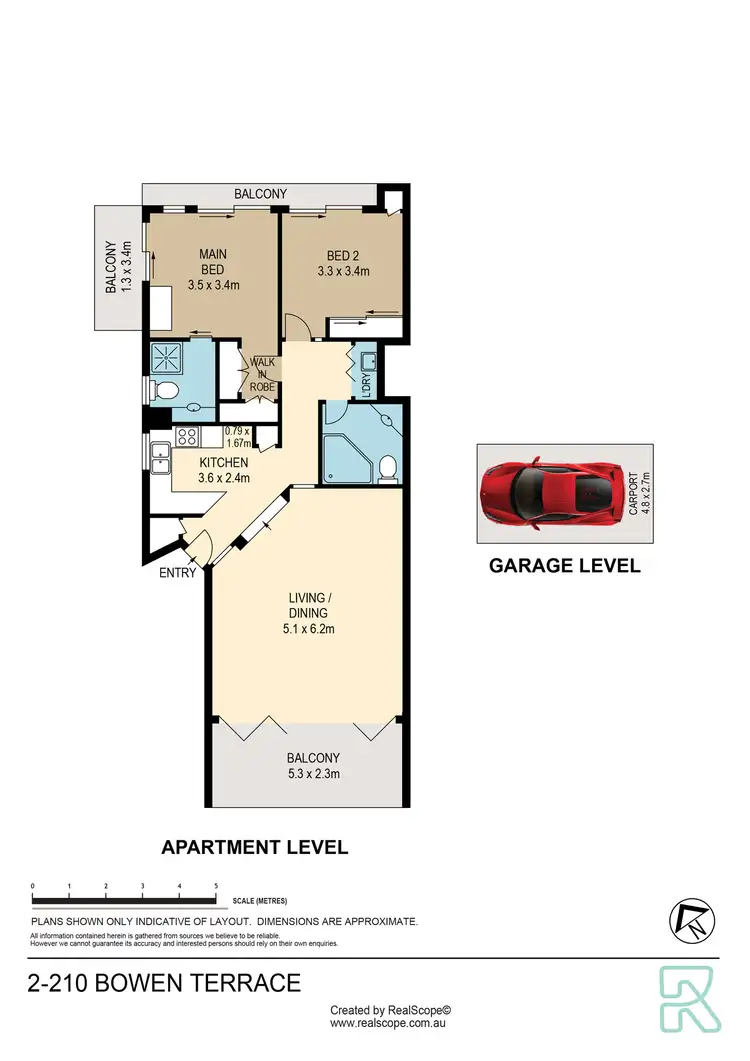 Floorplan of Homely apartment listing, 2/210 Bowen Terrace, New Farm QLD 4005