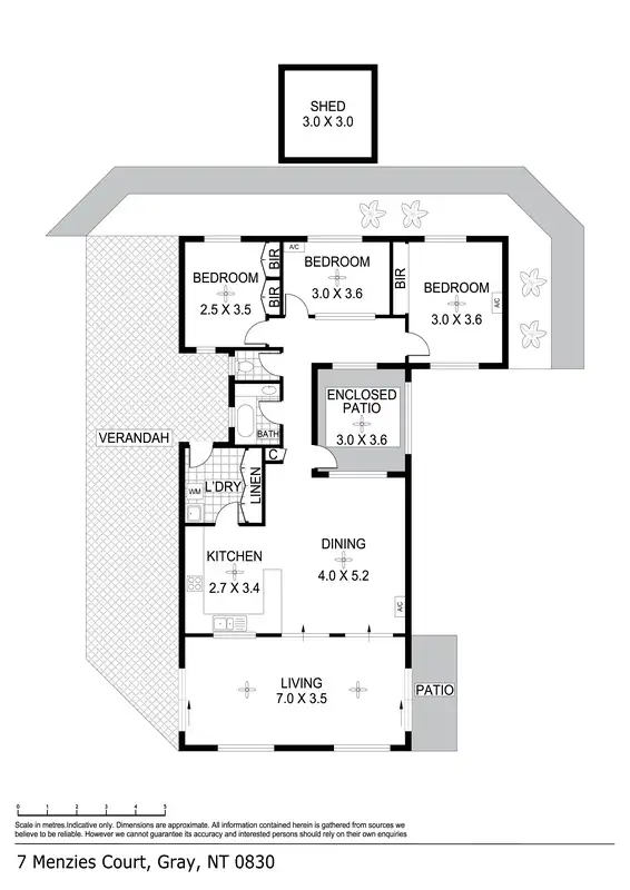 Floorplan of Homely house listing, 7 Menzies Court, Gray NT 830
