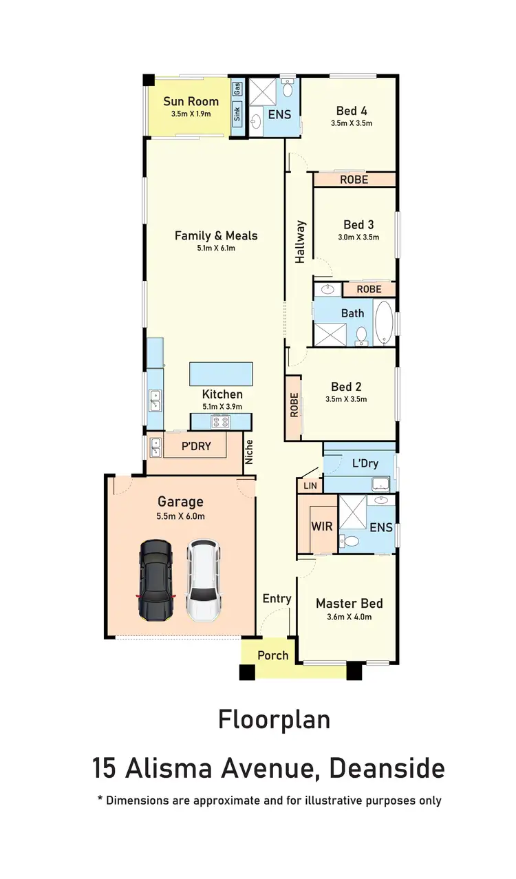 Floorplan of Homely house listing, 15 Alisma Avenue, Deanside VIC 3336