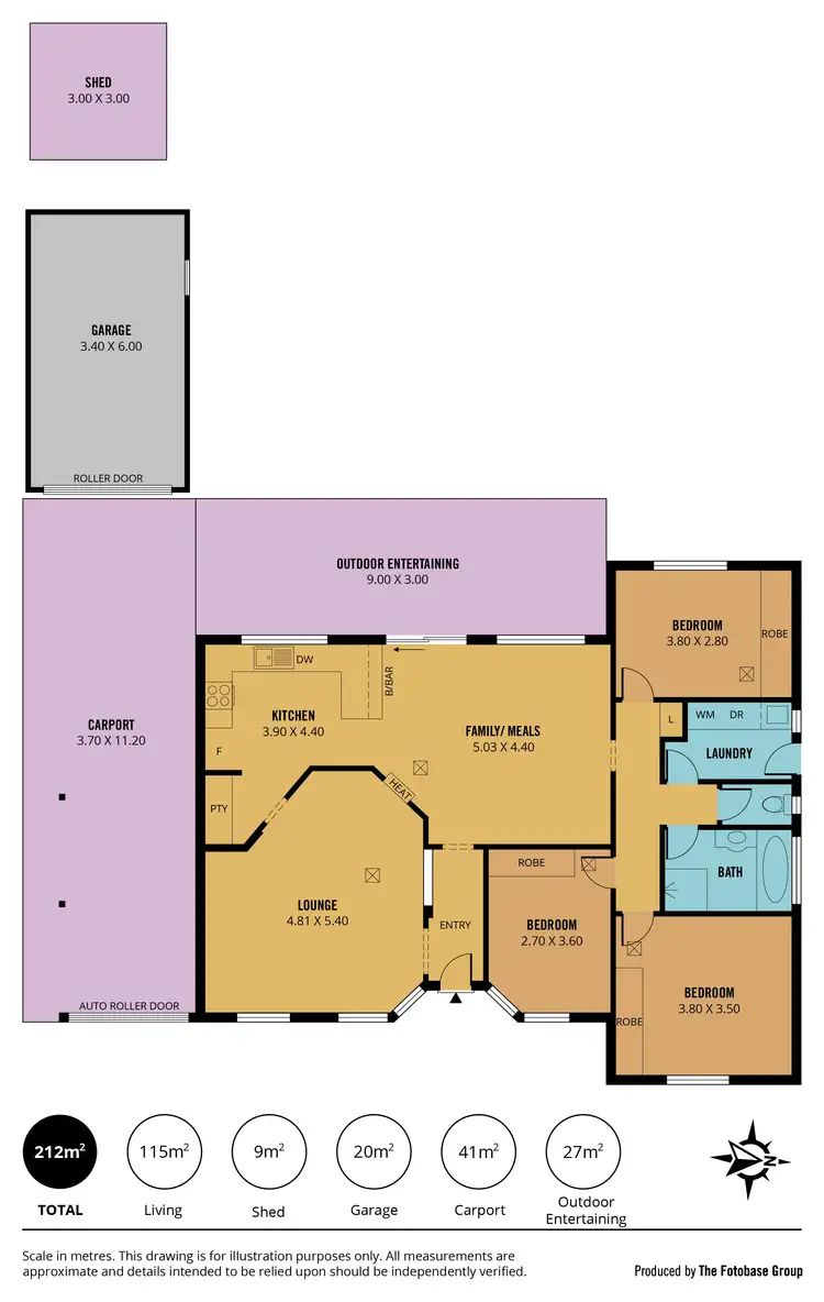 Floorplan of Homely house listing, 28 Warburton Drive, Woodcroft SA 5162