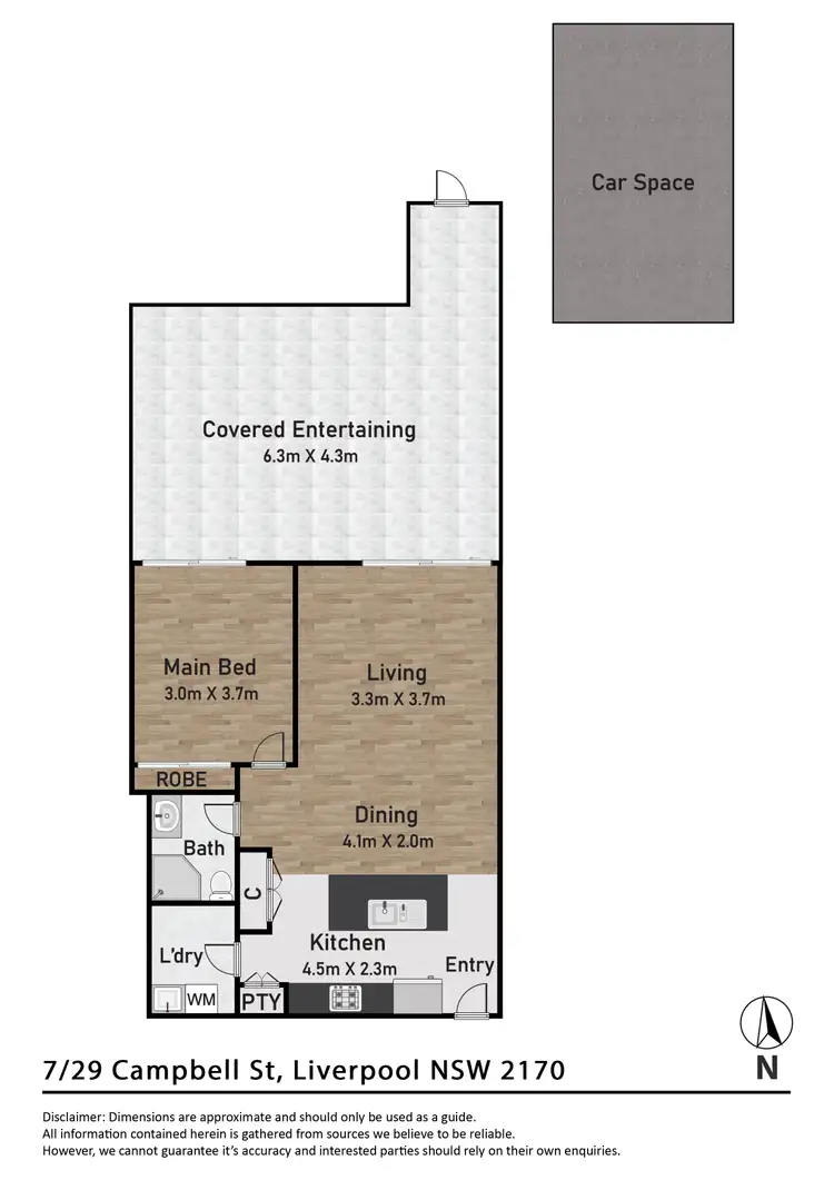 Floorplan of Homely apartment listing, 7/29-33 Campbell Street, Liverpool NSW 2170