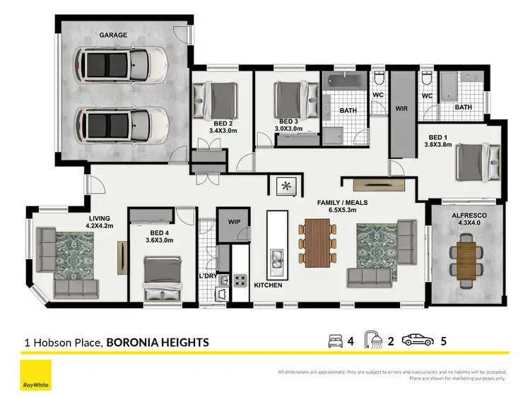 Floorplan of Homely house listing, 1 Hobson Place, Boronia Heights QLD 4124
