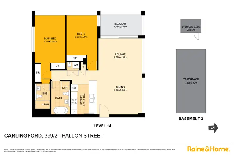 Floorplan of Homely unit listing, 399/2 Thallon Street, Carlingford NSW 2118