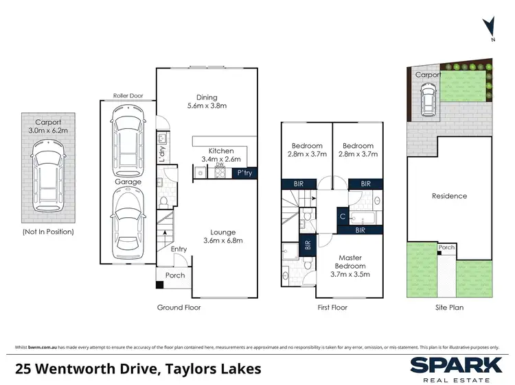 Floorplan of Homely townhouse listing, 25 Wentworth Drive, Taylors Lakes VIC 3038