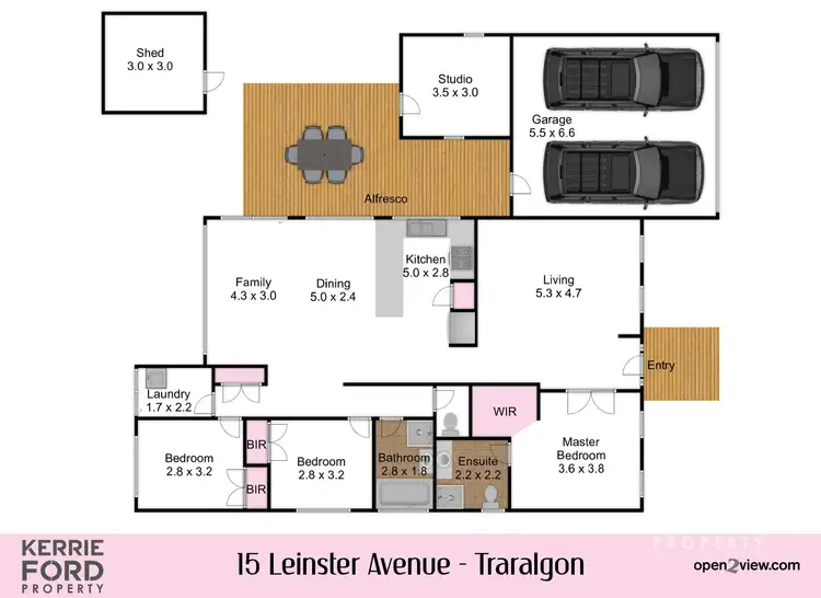 Floorplan of Homely house listing, 15 Leinster Avenue, Traralgon VIC 3844