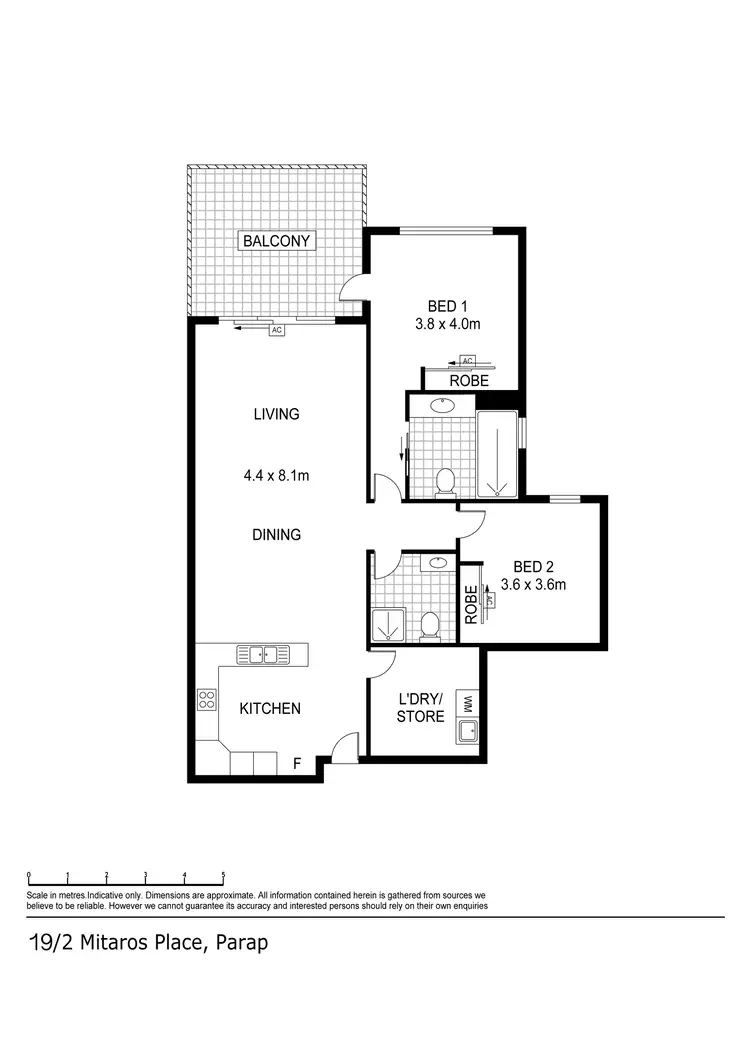 Floorplan of Homely apartment listing, 19/2 Mitaros Place, Parap NT 820