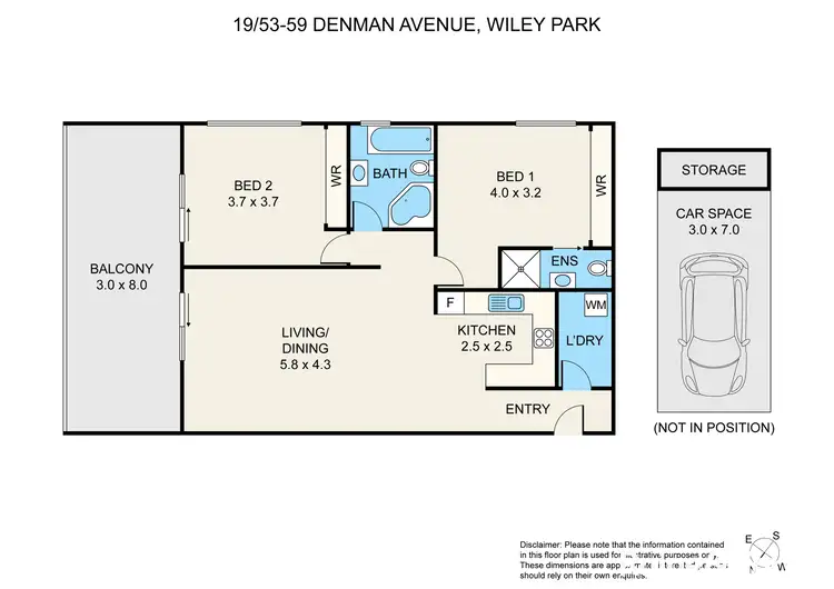 Floorplan of Homely apartment listing, 19/53-59 Denman Avenue, Wiley Park NSW 2195