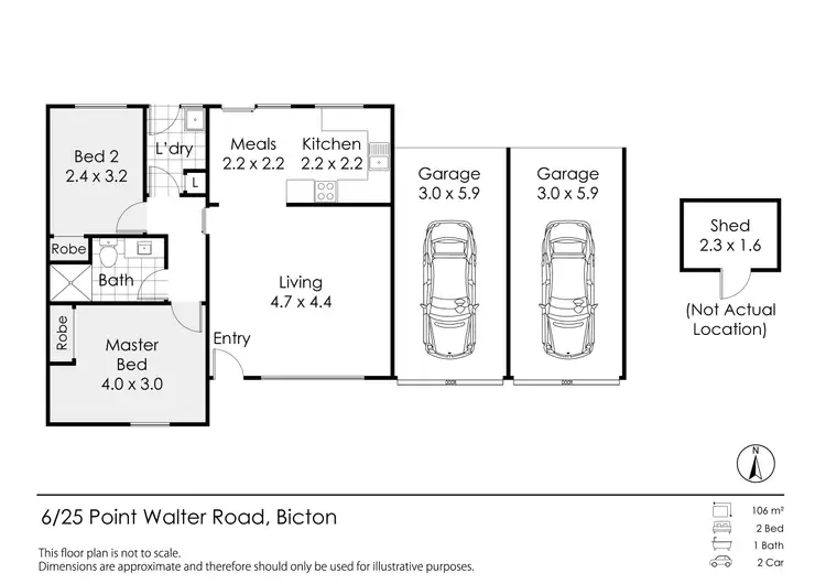 Floorplan of Homely villa listing, 6/25 Point Walter Road, Bicton WA 6157