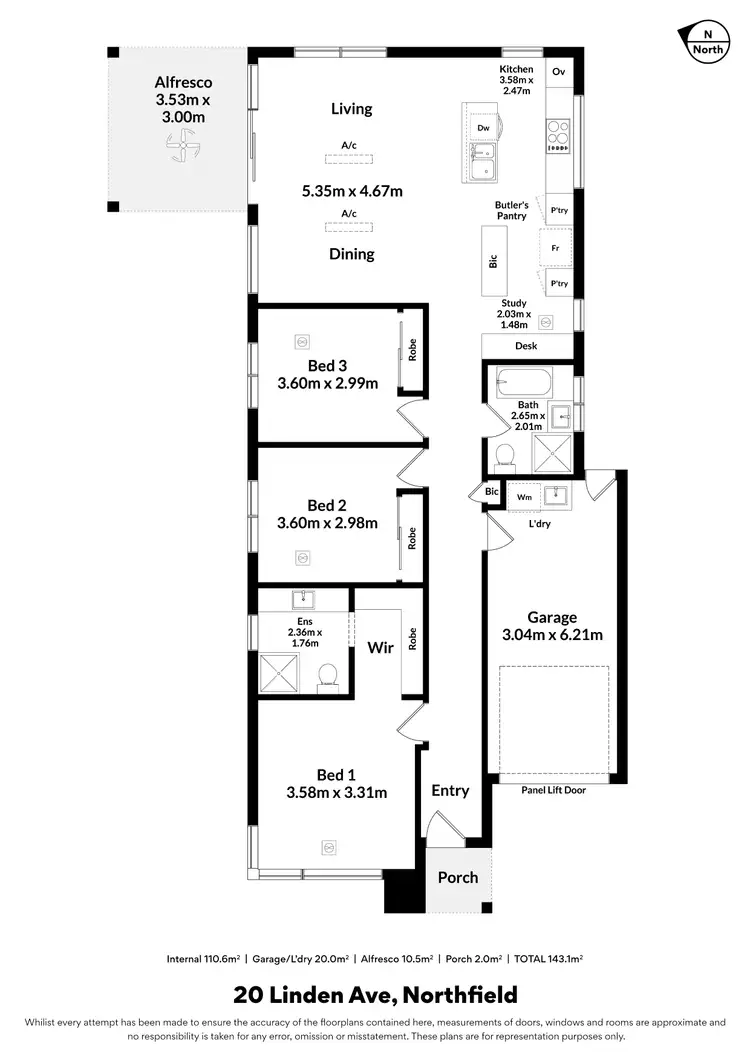 Floorplan of Homely house listing, 20a Linden Avenue, Northfield SA 5085