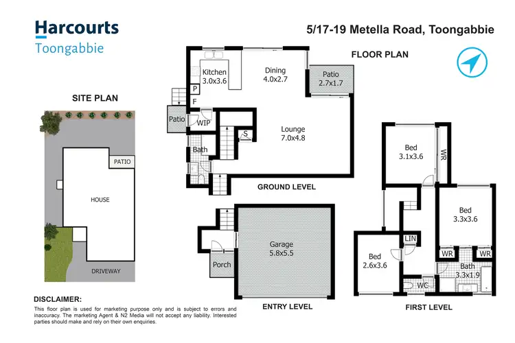 Floorplan of Homely townhouse listing, 5/17-19 Metella Road, Toongabbie NSW 2146