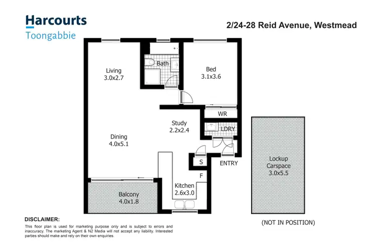 Floorplan of Homely unit listing, 2/24-28 Reid Avenue, Westmead NSW 2145