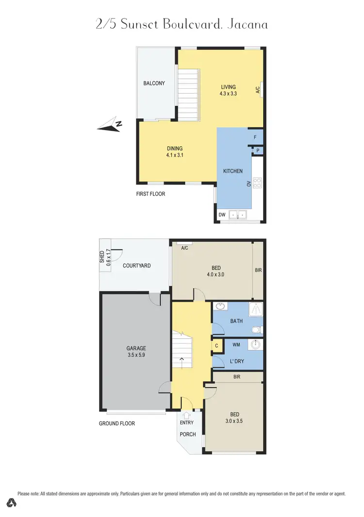 Floorplan of Homely townhouse listing, 2/5 Sunset Boulevard, Jacana VIC 3047