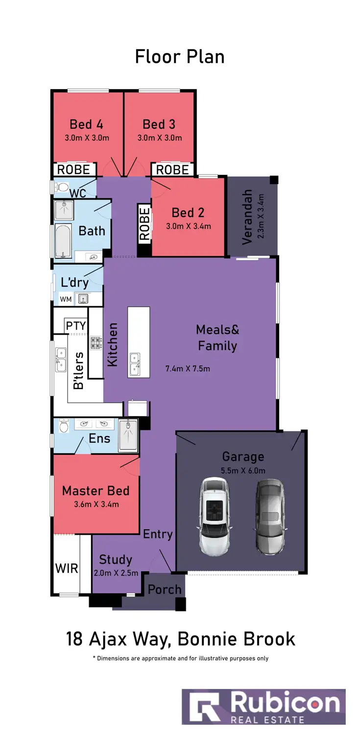 Floorplan of Homely house listing, 18 Ajax Way, Bonnie Brook VIC 3335