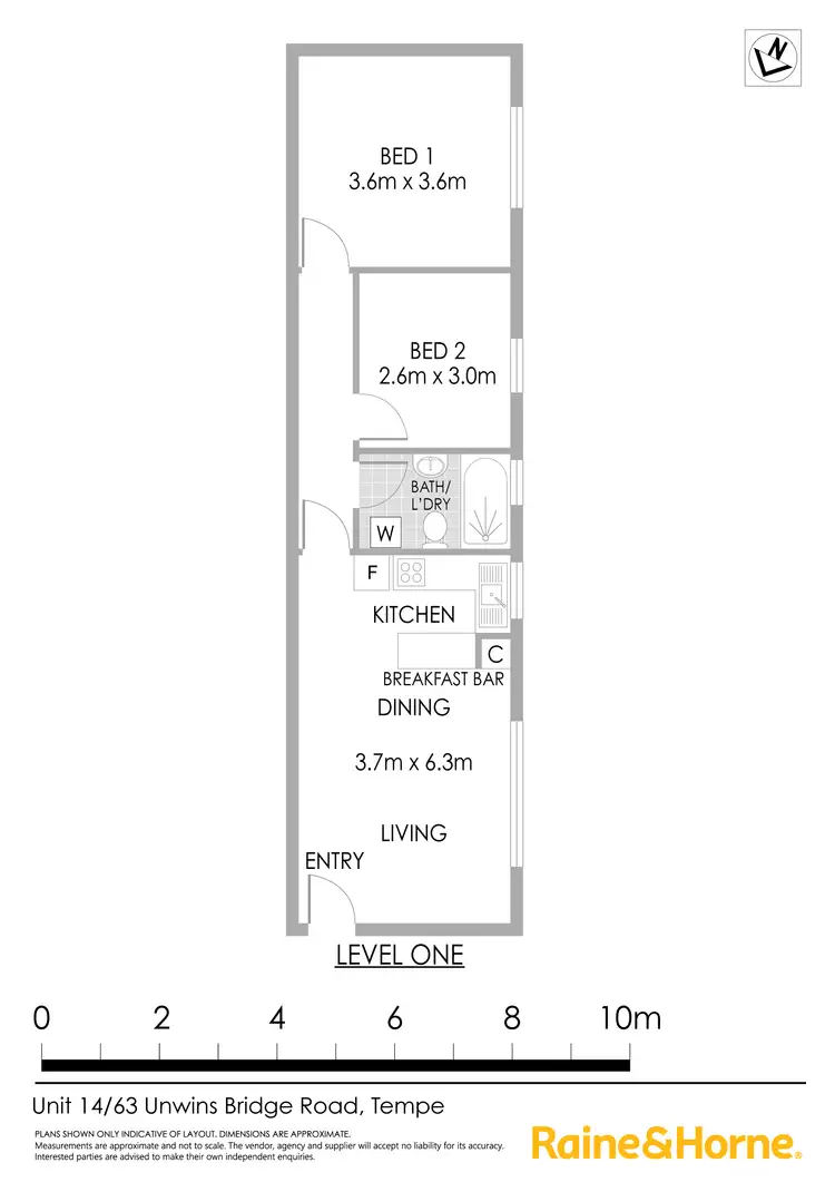 Floorplan of Homely apartment listing, 14/63 Unwins Bridge Road, Sydenham NSW 2044