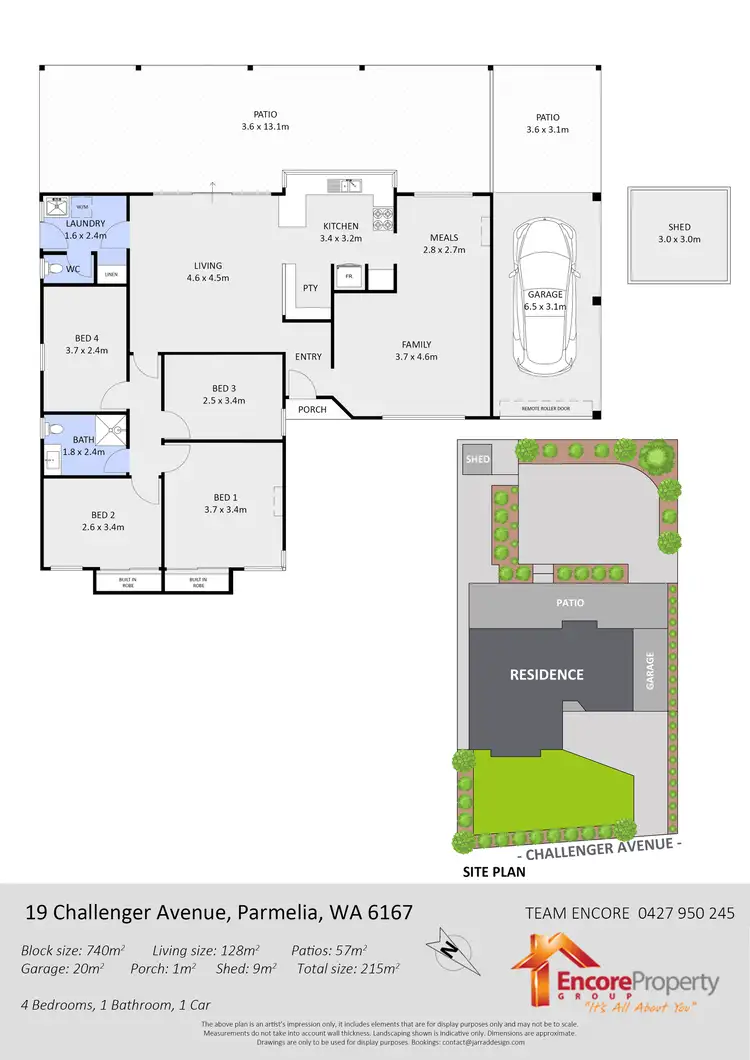 Floorplan of Homely house listing, 19 Challenger Avenue, Parmelia WA 6167