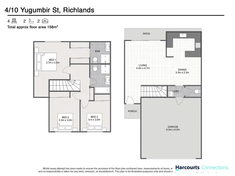 Floorplan of Homely townhouse listing, 4/10 Yugumbir Street, Richlands QLD 4077