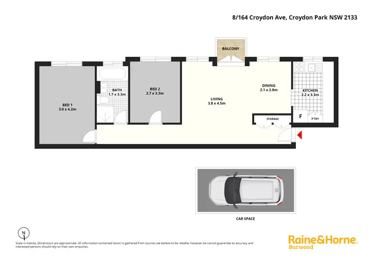 Floorplan of Homely apartment listing, 8/164 Croydon Avenue, Croydon Park NSW 2133