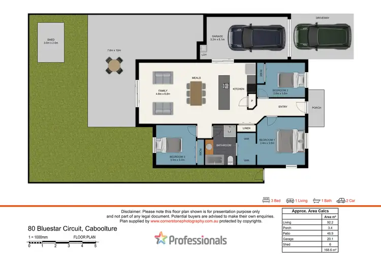 Floorplan of Homely house listing, 80 Bluestar Circuit, Caboolture QLD 4510