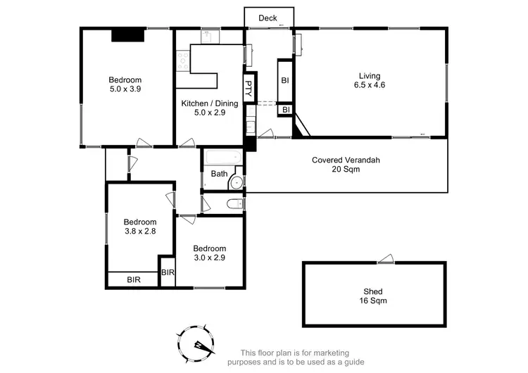 Floorplan of Homely unit listing, 1/46 Box Hill Road, Claremont TAS 7011