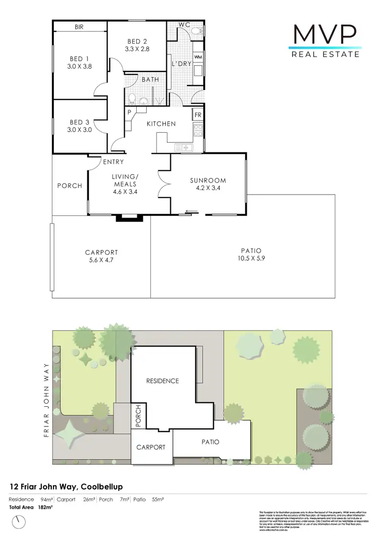 Floorplan of Homely house listing, 12 Friar John Way, Coolbellup WA 6163