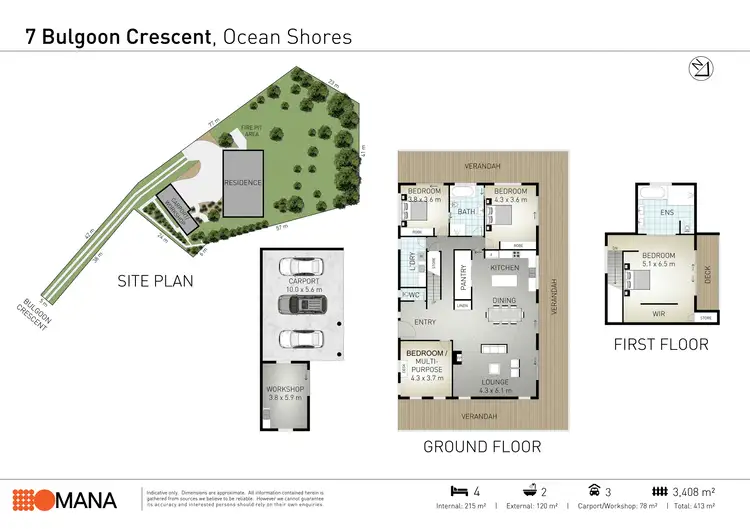 Floorplan of Homely house listing, 7 Bulgoon Crescent, Ocean Shores NSW 2483