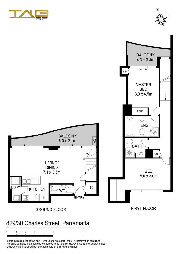Floorplan of Homely unit listing, 829/30 Charles Street, Parramatta NSW 2150