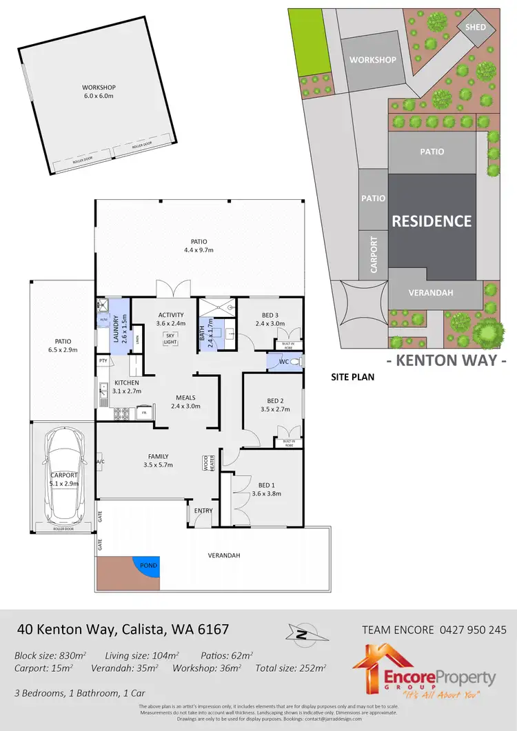 Floorplan of Homely house listing, 40 Kenton Way, Calista WA 6167