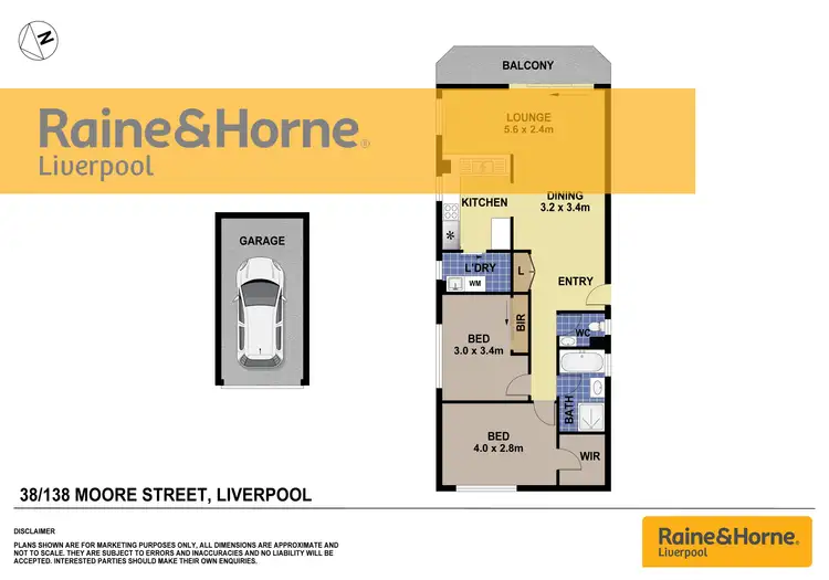 Floorplan of Homely apartment listing, 38/138 Moore Street, Liverpool NSW 2170