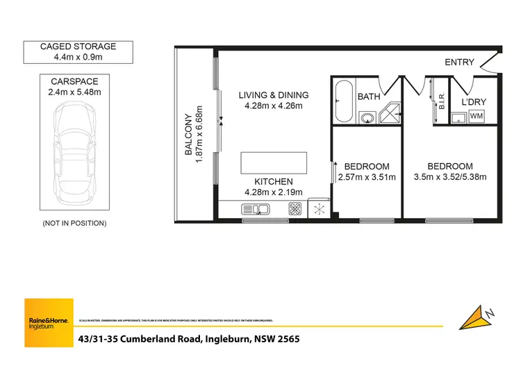 Floorplan of Homely apartment listing, 43/31-35 Cumberland Road, Ingleburn NSW 2565