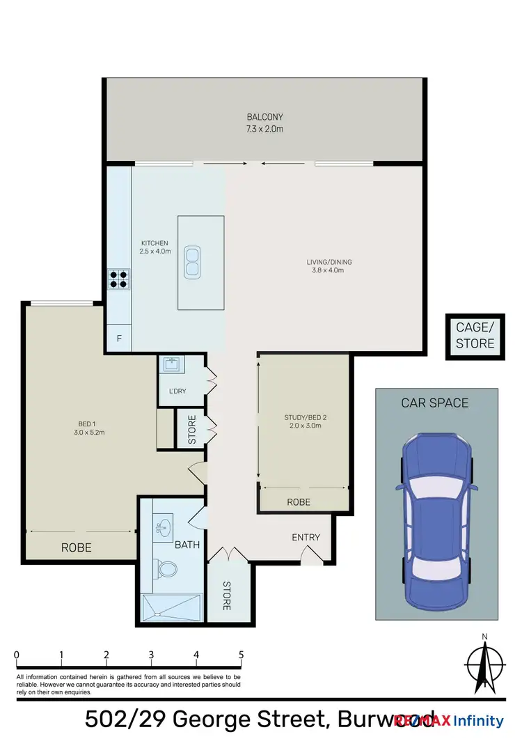Floorplan of Homely apartment listing, 502/29 George Street, Burwood NSW 2134