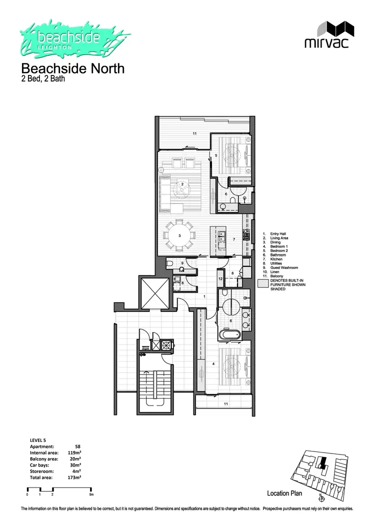 Floorplan of Homely apartment listing, 58/1 Freeman Loop, North Fremantle WA 6159