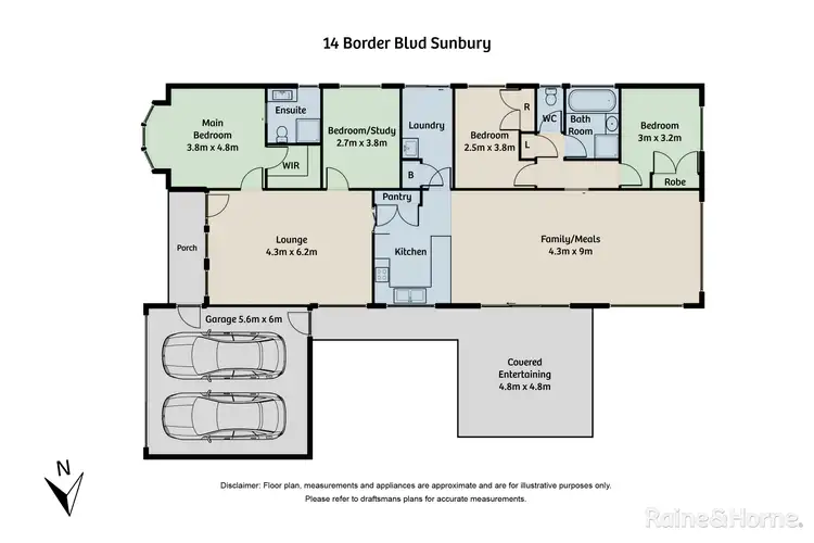 Floorplan of Homely house listing, 14 Border Boulevard, Sunbury VIC 3429