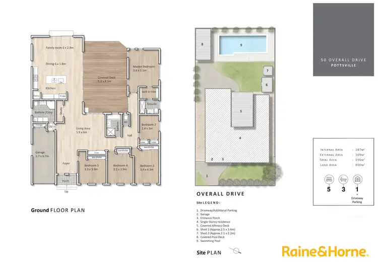 Floorplan of Homely house listing, 50 Overall Drive, Pottsville NSW 2489