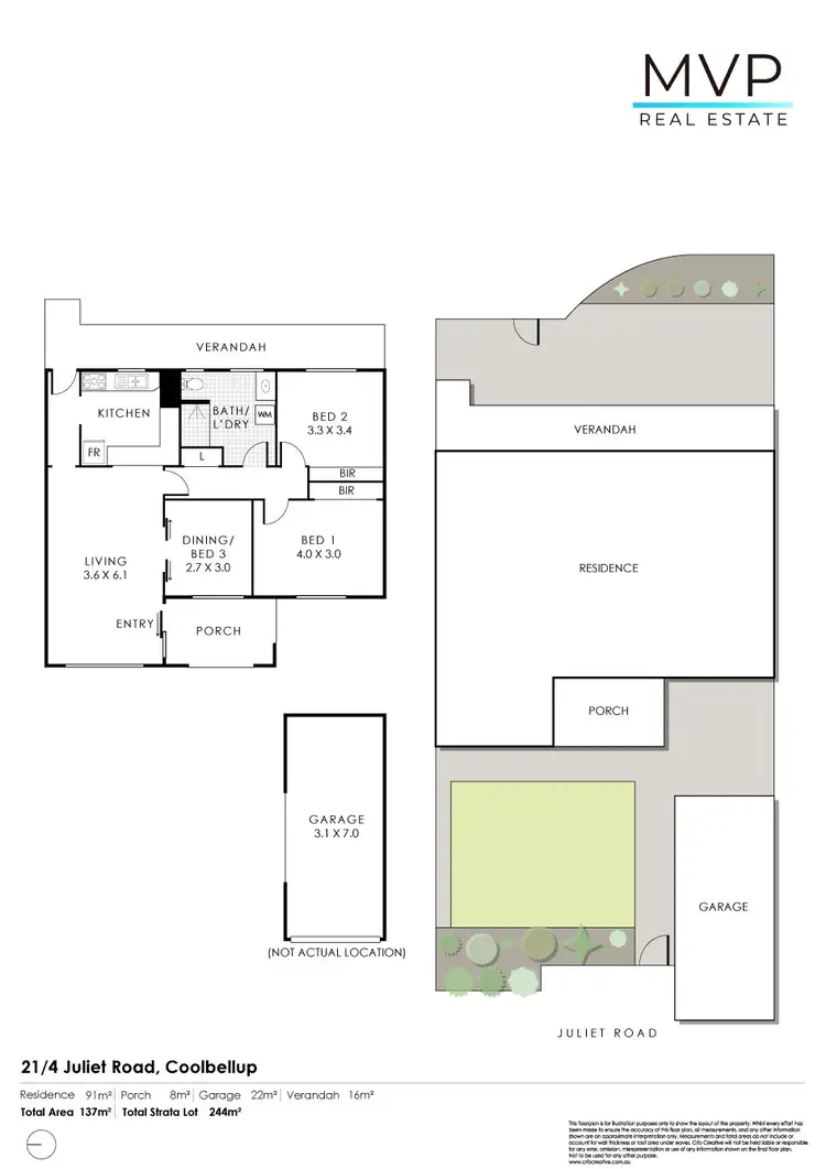 Floorplan of Homely apartment listing, 21/4 Juliet Road, Coolbellup WA 6163