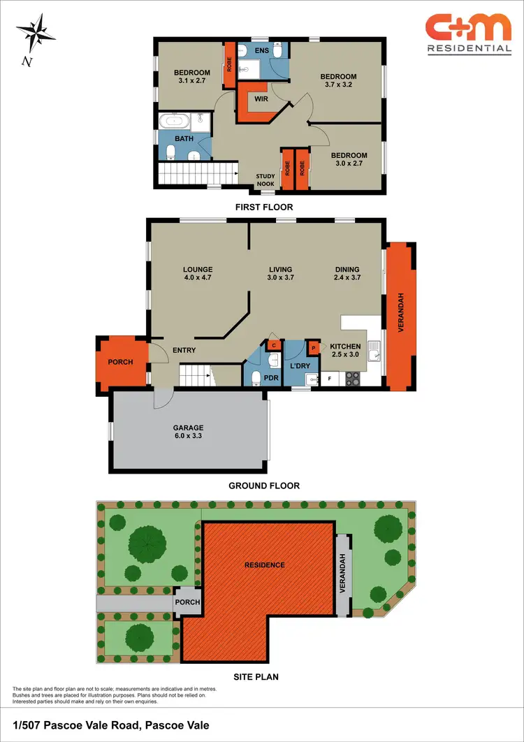 Floorplan of Homely townhouse listing, 1/507 Pascoe Vale Road, Pascoe Vale VIC 3044