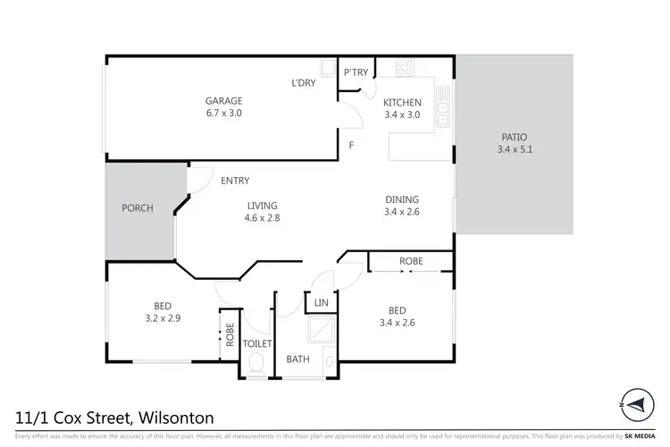 Floorplan of Homely unit listing, 11/1 Cox Street, Wilsonton QLD 4350