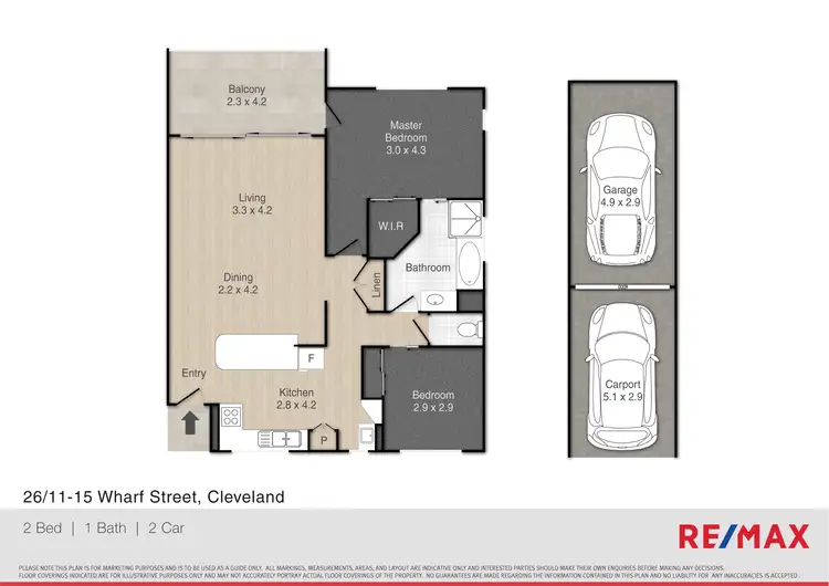Floorplan of Homely unit listing, 26/11-15 Wharf Street, Cleveland QLD 4163