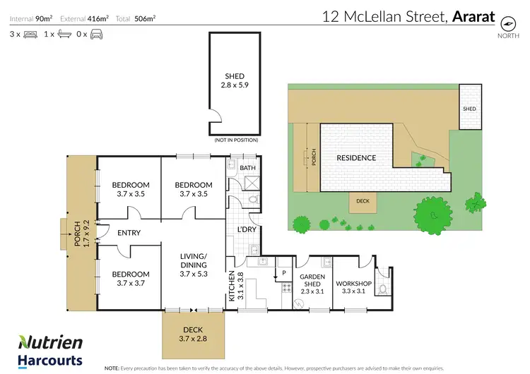 Floorplan of Homely house listing, 12 McLellan Street, Ararat VIC 3377