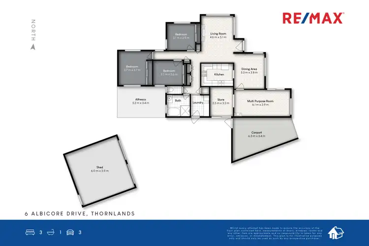Floorplan of Homely house listing, 6 Albicore Drive, Thornlands QLD 4164