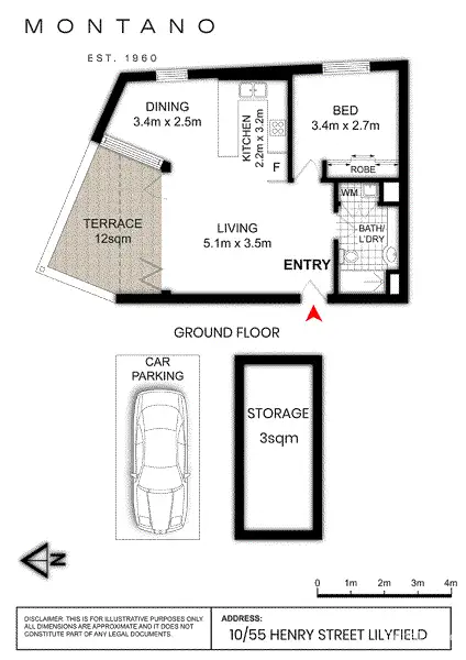 Floorplan of Homely apartment listing, 10/55 Henry Street, Lilyfield NSW 2040